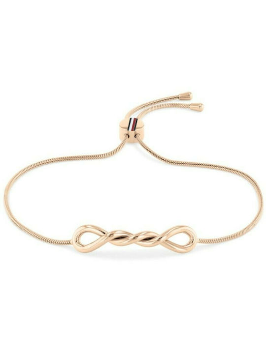 Tommy Hilfiger Bracelet Chain Twist with design Infinity made of Steel Gold Plated