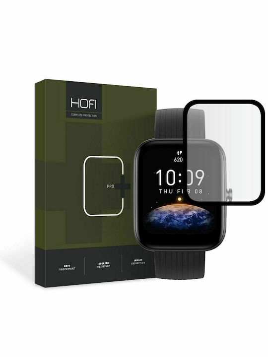 Hofi Hybrid Pro+ Vollflächig gehärtetes Glas für Amazfit Bip 3 / 3 Pro