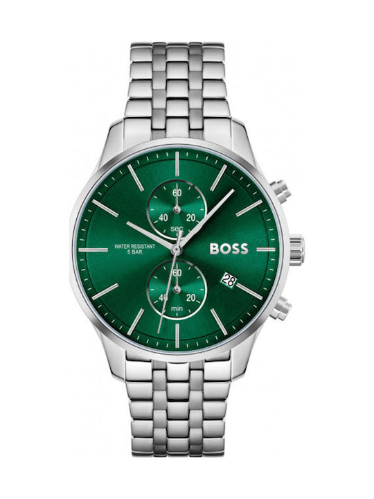 Boss Ανδρικό Ρολόι 42mm Χρονογράφος Μπαταρίας μ...