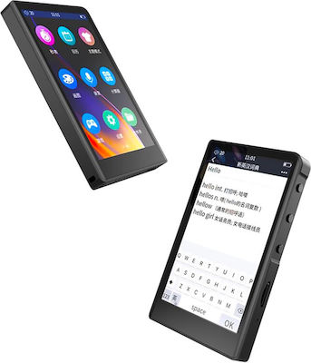 Ruizu Η9 MP3 Player (16GB) with IPS Touch Screen 3.8" Black