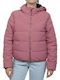 Emerson Women's Short Puffer Jacket for Winter with Hood Dusty Rose