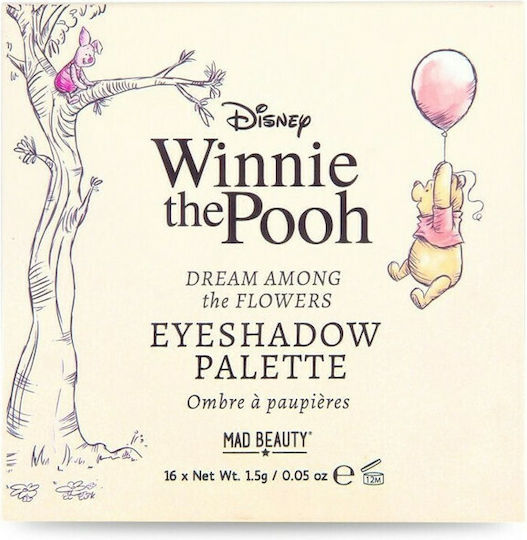 Mad Beauty Winnie the Pooh Παλέτα με Σκιές Ματιών σε Στερεή Μορφή 24gr