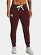 Under Armour Rival Women's High Waist Jogger Sweatpants Burgundy Fleece