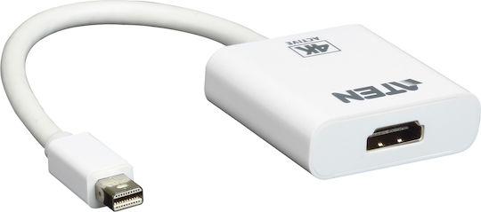 Aten VC981 Convertor mini DisplayPort masculin în HDMI feminin Alb 1buc