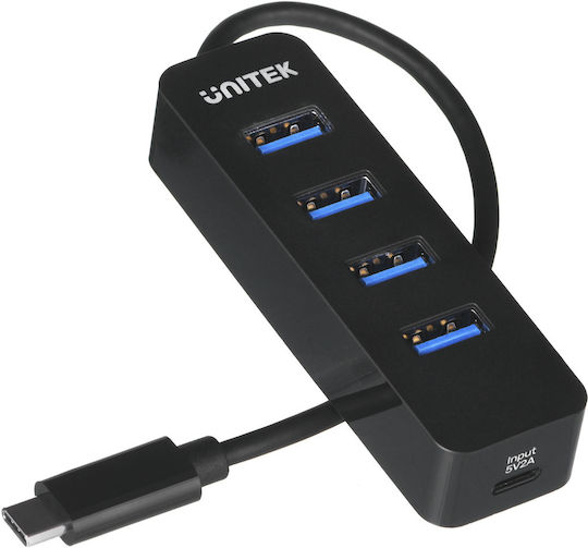 Unitek USB Хъб 4 Порта USB 3.0 с USB-C Връзка