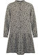 Children's Dress Long Sleeve Floral Gray