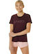 ASICS Women's Athletic T-shirt Burgundy