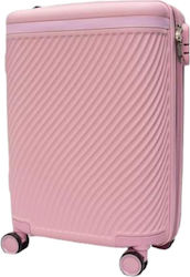 Forecast LSDQ-04 Medium Travel Suitcase Hard Pink with 4 Wheels Height 65cm