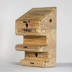 GripMonkeys GM-06_1 Climbing Holds Sloper 30 Degrees Segment One Pair Wooden Climbing Sloper