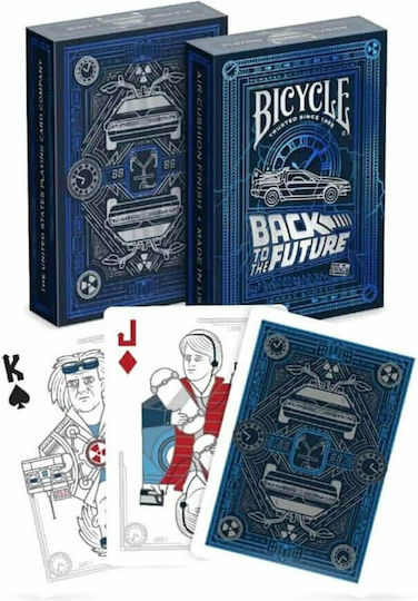 Bicycle Back to the Future Συλλεκτική Τράπουλα Πλαστική για Poker Μπλε