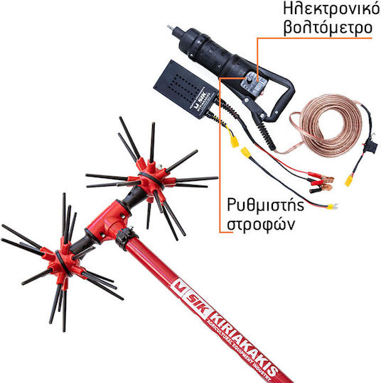 ΜΙΝΩΣ SIK Sik Power DC Pro 4x4 Ελαιοραβδιστικό Μπαταρίας 400W Τύπου Αχινός 2.3m με Δυνατότητα Επέκτασης και Βάρος 2.8kg