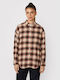 Women's Checked Long Sleeve Shirt Brown