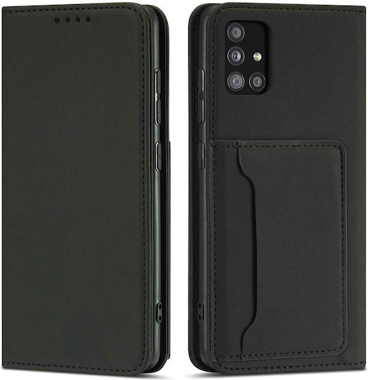 Hurtel Magnet Card Портмоне Изкуствена кожа Черен (Redmi Note 11 Pro)