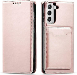 Hurtel Magnet Card Synthetic Leather Wallet Pink (Galaxy S22 5G)