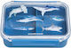 Crocodile Creek Sharks Plastic Kids' Food Container Blue