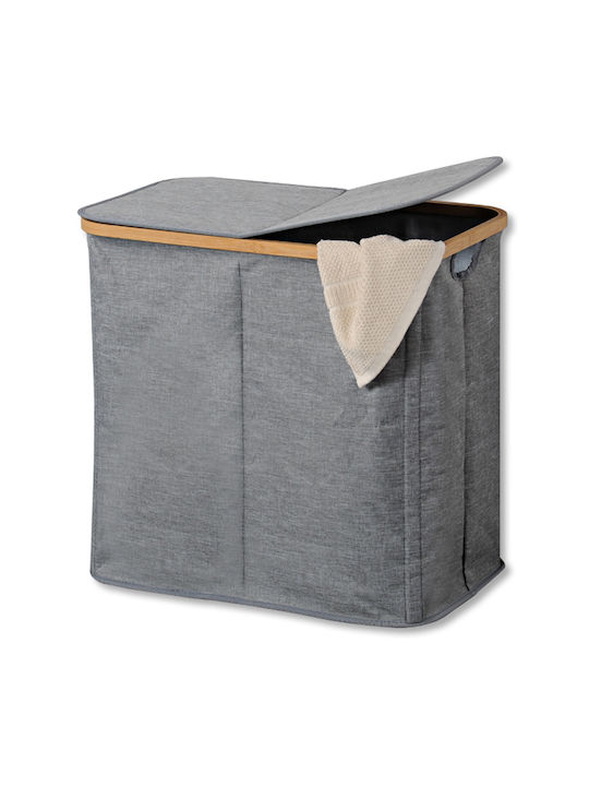 Kesper Wäschekorb aus Stoff mit Deckel 54.5x33x50cm Gray