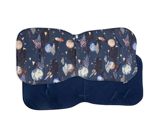 Tesoro (Baby) Κάλυμμα Καροτσιού Cosmic Διπλής Όψης 35x78εκ. Μπλε