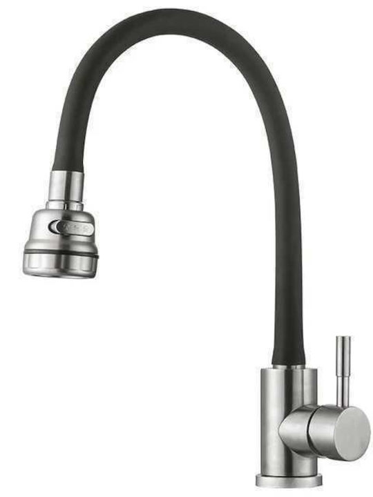 Truzzi 507 Tall U-Shaped Kitchen Faucet Counter Black