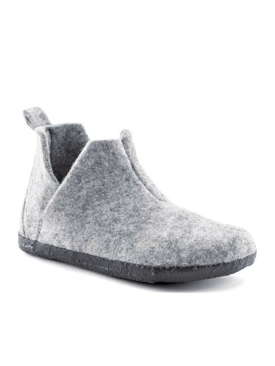 Birkenstock Ανατομικές Παντόφλες Μποτάκια Γκρι ...