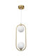 Inlight 4023 Verstellbar Hängelampe Gold mit Fassung G9 50x40cm.