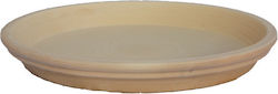 Ceramart T1082-17 Round Plate Pot Beige 17x17cm