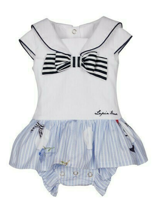 Lapin Baby Bodysuit Set Short-Sleeved White