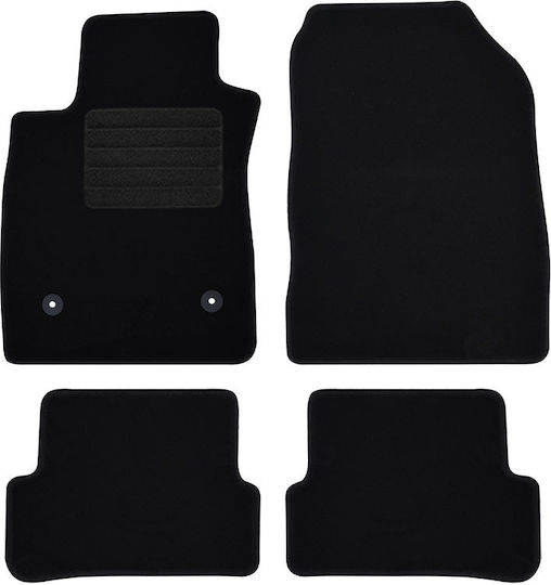 Rigum Set of Front and Rear Mats 4pcs for Renault Clio 2013 2019 Black