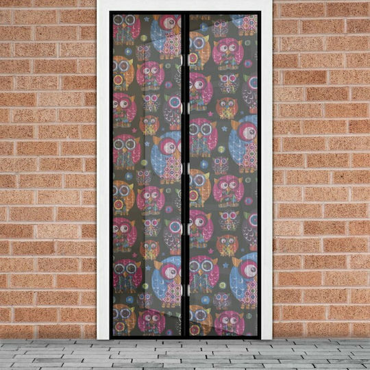 Delight Owls Mosquito Net for Door with Velcro with Magnetic Clasp 210x100cm
