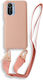 Bodycell Back Cover Silicon cu Curea roz deschis (Poco F3 / Mi 11i)