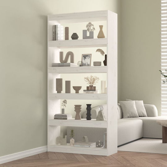 Bibliothek Weiß 80x30x167,4cm