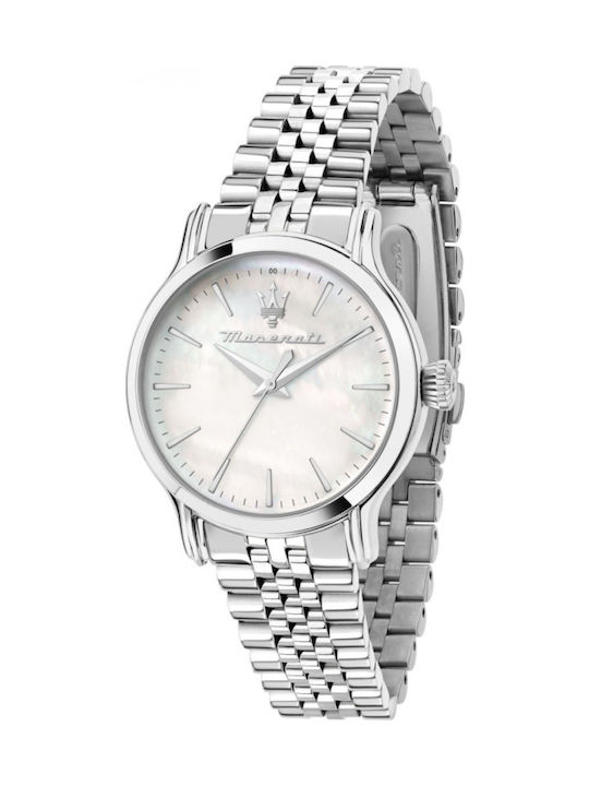 Maserati Epoca Damen Uhr mit Silber Metallarmband