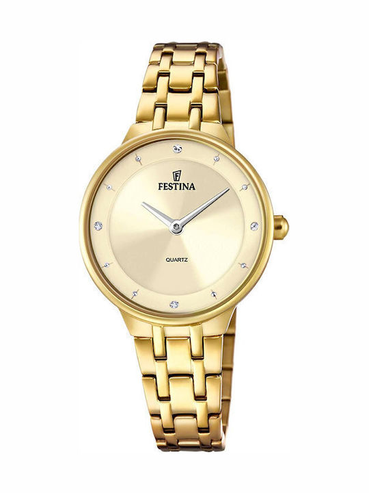 Festina F20601 2 Women's Watch with Gold Metal ...