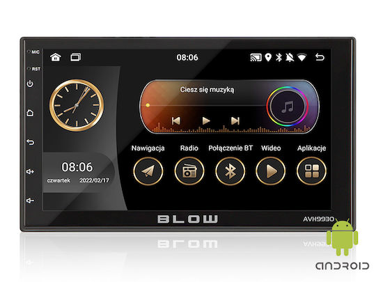 Blow Car Audio System 2DIN (Bluetooth/USB/WiFi/GPS/Apple-Carplay/Android-Auto/CD) with Touch Screen 7"
