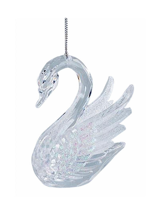 Eurolamp Christmas Αcrilyc Swan Ornament White 10.2x7cm