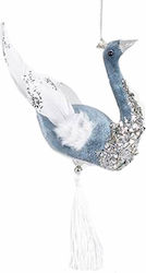 Schwan Stoffartig Blau Weihnachtsbaumschmuck 22x13cm