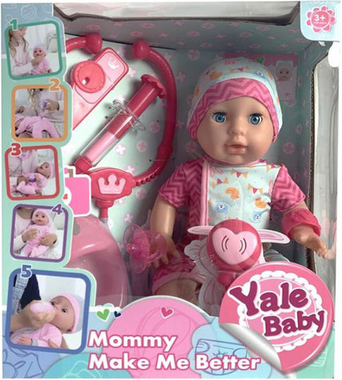Perfectoys Σετ με Μωρό Κούκλα Yale Baby - Mommy Make me Better για 3+ Ετών 35 εκ.