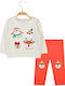 Energiers Kinder Set mit Leggings Winter 2Stück Beige