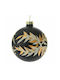 Hängendes Kugel Ornament Ornament Glas Schwarz 8cm Set 6Stück