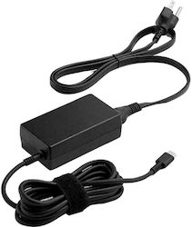 HP USB-C Laptop Charger 65W with Detachable Power Cord