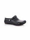 Schuh Schwarz mit rutschhemmender Sohle und herausnehmbarer anatomischer Einlegesohle FitClog Basic 001 Schwarz OB SRC E.