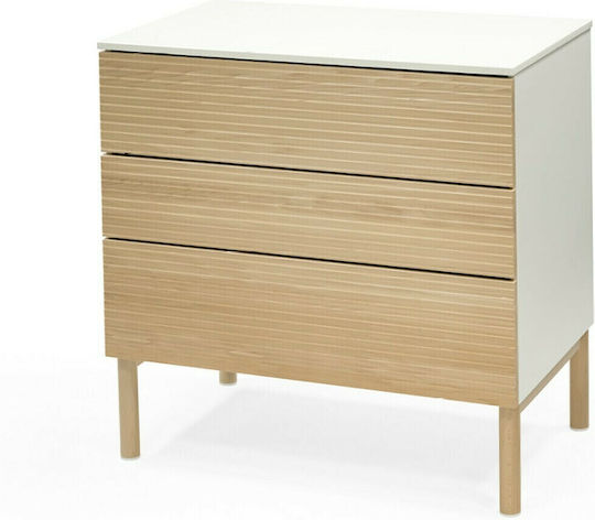 Sleepi Dulap cu Sertare pentru Bebeluși cu 3 Sertare Maro 88x53.7x88.5cm