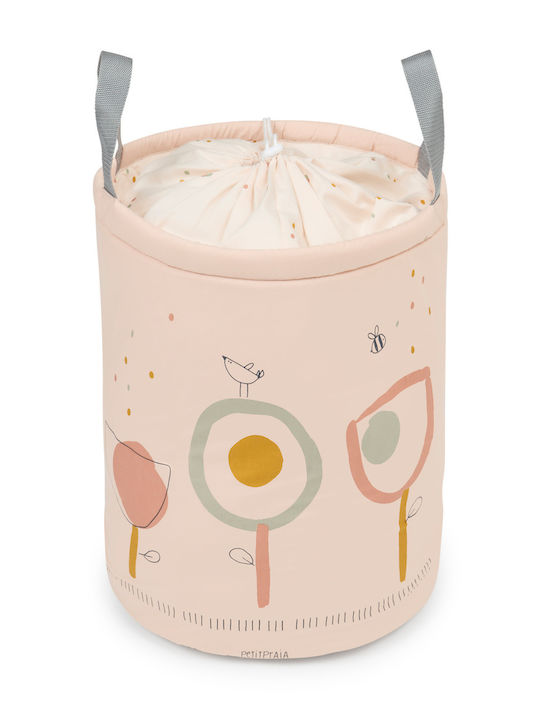 Petit Praia Children's Storage Basket made of Fabric Garden Pink 34x43cm 1pcs