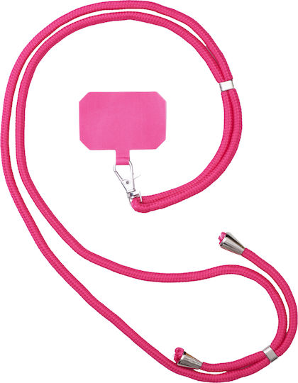 Hurtel Stylish Cord Keypad Inlay Каишка за врата за Мобилни Телефони Hot Pink