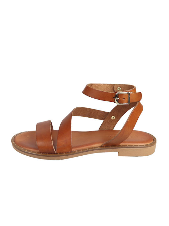 Verraros Women's Sandals with Ankle Strap Tabac Brown