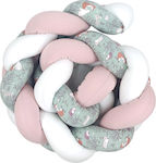 Baby Star Spring Crib Bumpers Braided Inside Pink 19x210cm