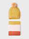 Kids Beanie Set with Scarf Knitted Yellow