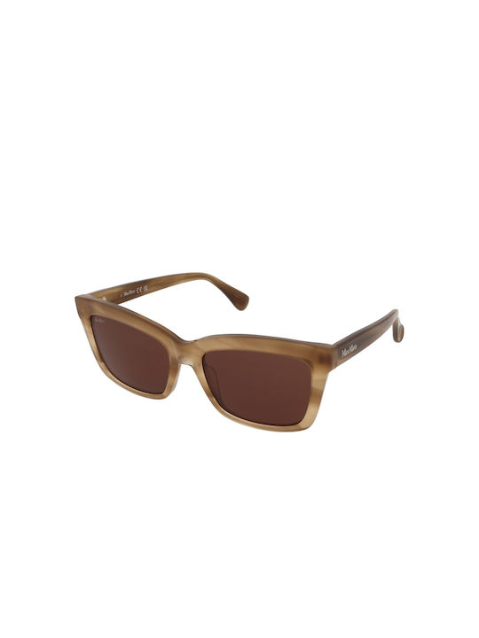 Max Mara Logo4 Sunglasses with Brown Plastic Frame and Brown Lens MM 0010 47E