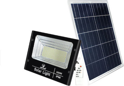 Jortan Waterproof Solar LED Floodlight 600W Cold White with Photocell and Remote Control IP66