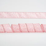 Eurolamp Weihnachtliche Farbband Stoff Rosa 91x...