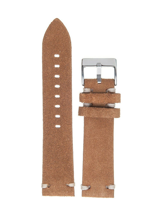 Diloy Straps Nobuck Кожена каишка Кафяв 22мм